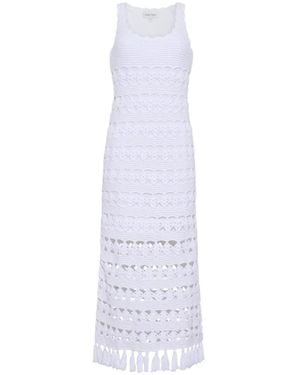 Cara Cara Joan Tassel-Trimmed Crochet Maxi Dress - White