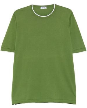 Cesare Attolini Contrast-Trim T-Shirt - Green