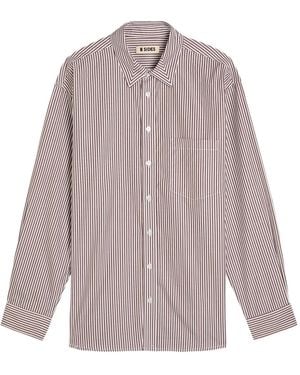 B Sides Nolan Striped Pocket Shirt - Brown