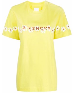 Givenchy Floral Logo T-Shirt - Yellow