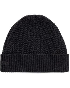 Lacoste Strukturierte Beanie Mit Wollgemisch - Blau