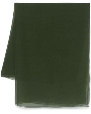 Alberta Ferretti Silk Chiffon Rectangle Wrap Scarf - Green