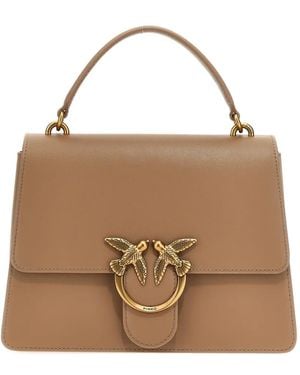 Pinko Love One Tote Bag - Brown