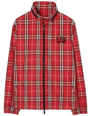 Burberry Knight Check Jacket - Red
