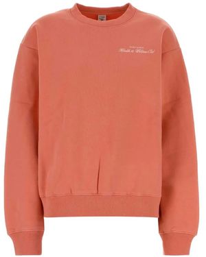 Sporty & Rich Sweatshirt Mit Logo-Print - Orange