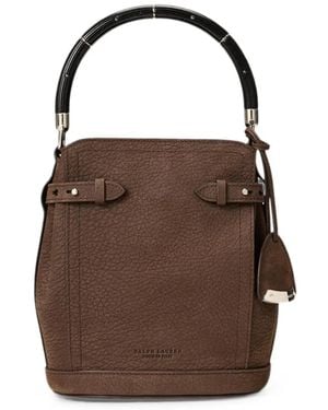 Ralph Lauren Small Ralph Nubuck Tote Bag - Brown
