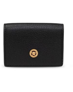 Versace Medusa Biggie Tri-Fold Wallet - Black