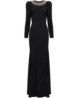 Jenny Packham Abito Lungo Con Decorazione - Nero