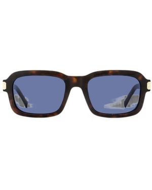 MCM Rectangular-Frame Logo-Plaque Sunglasses - Blue