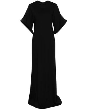 Atu Body Couture Bell-Sleeve Open-Back Maxi Dress - Black