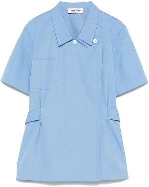Miu Miu Canvas Blouse - Blauw