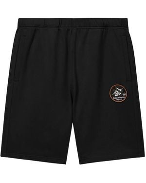 Alpha Industries Patch-Logo Cotton Shorts - Black