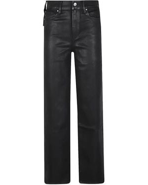 PAIGE Sasha Coated Straight-Leg Jeans - Black
