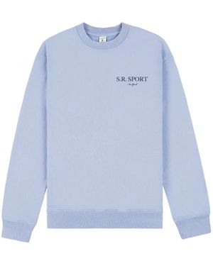 Sporty & Rich Cotton Sweatshirt - Blue