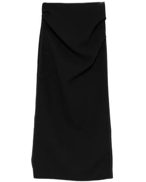 Maticevski Draped Midi Pencil Skirt - Black