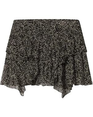 Isabel Marant Gonna Lolita Con Ruches - Nero