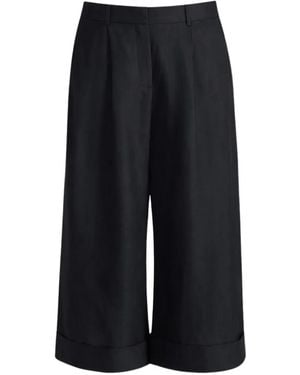 Liviana Conti Zack Cuffed-Hem Trousers - Black