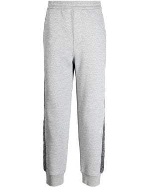 Neil Barrett Striped Low-Rise Track Trousers - Grey