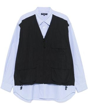 Comme des Garçons Camicia A Righe - Nero