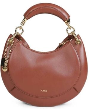 Chloé Small Banana Leather Tote Bag - Brown