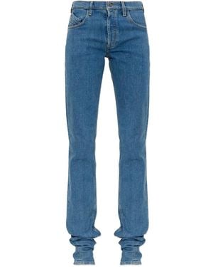 The Attico Vaqueros con parche del logo - Azul