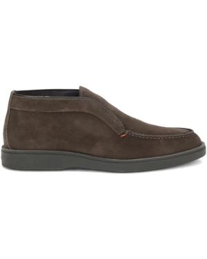 Santoni Suede Ankle Desert Boots - Brown