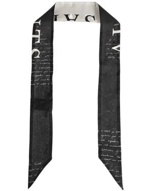 AllSaints Seidenschal Mit Logo-Print - Schwarz