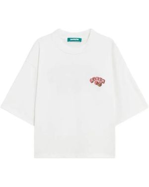 Barrow T-Shirt À Imprimé Dés Et Épaules Tombantes - White