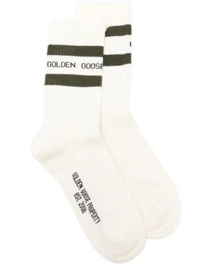 Golden Goose Socks High Rib/ Stripes//Ripped - White