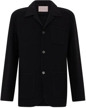 Herno Button-Up Patch-Pocket Jacket - Black