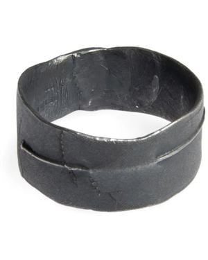 Detaj Wide-Band Matte-Finish Ring - Blue