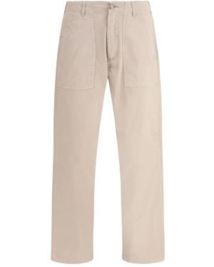 Cruna Cork Patch-Pocket Cotton Pants - Natural