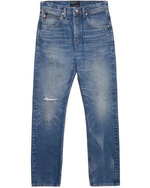 Enfants Riches Deprimes Distressed Straight-Leg Jeans - Blue