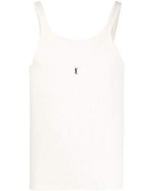 Saint Laurent ロゴ タンクトップ - ホワイト