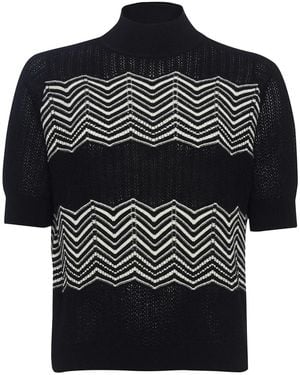 Eres Sweety Wool-Cashmere Top - Black