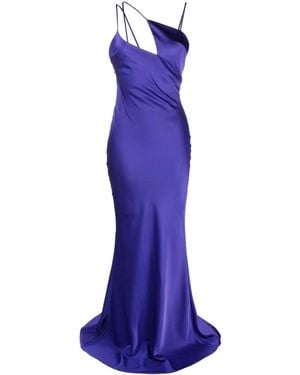 The Attico Melva Asymmetric Sleeveless Gown - Purple