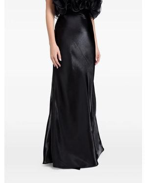 L'idée Jupe Trapèze À Coupe Longue - Noir