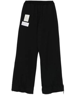 Maison Mihara Yasuhiro Elasticated-Waistband Trousers - Black