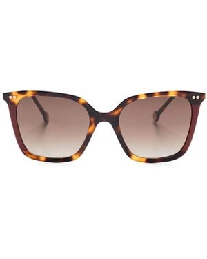 Carolina Herrera Square-Frame Sunglasses - Brown