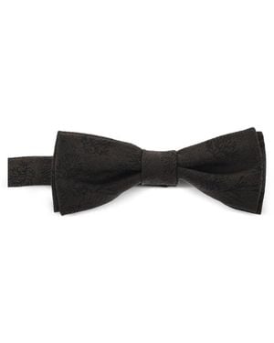 Corneliani Pajarita Tejida En Jacquard - Negro
