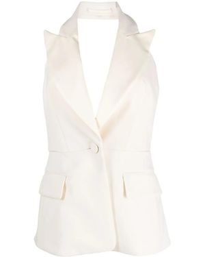Max Mara Suit Style Virgin Wool Top - White