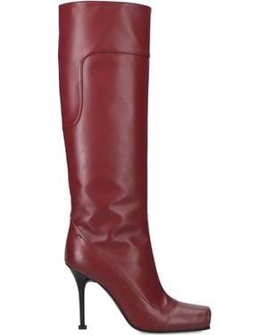 Premiata Square Toe Heel Boots - Red