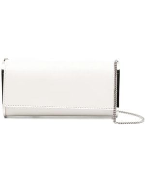 Aquazzura Muse Leren Clutch - Wit