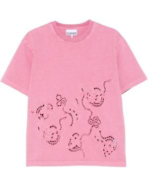 Ganni Short-Sleeves T-Shirt - Pink