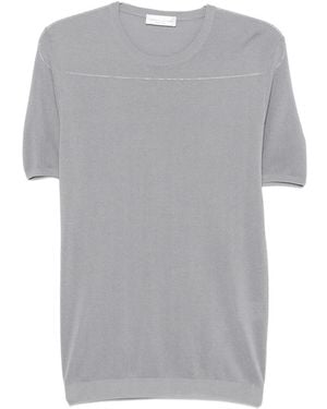 Roberto Collina Short-Sleeve Knitted Jumper - Grey