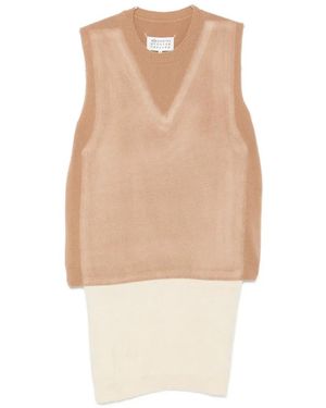 MM6 by Maison Margiela Trompe L'Oeil Layered Jumper - White