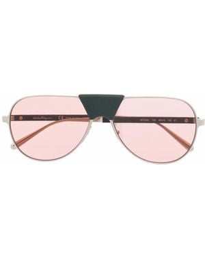 Ferragamo Eyewear Pilot-Frame Sunglasses - Green