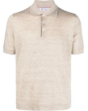 Brunello Cucinelli Polo A Maniche Corte - Neutro