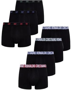 Cristiano Ronaldo CR7 Logo-Waistband Trunks (Set Of Seven) - Black