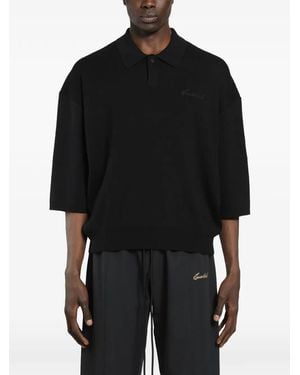 Fear Of God Essentials Logo-Embroidered Polo Shirt - Black